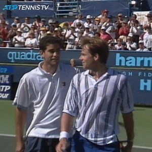 Two all-time greats showing off their skills 😍 Here's Pete Sampras vs Stefan Edberg on the ATP Tour... | Tennis TV