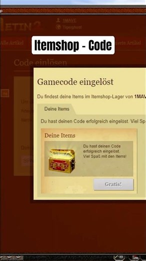 Metin2 - Itemshop Code für die TOMBOLA! #metin2 #gameforge #metin2de