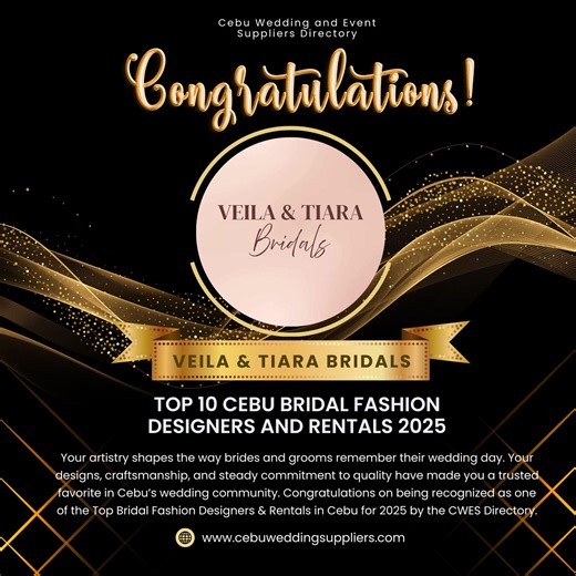 Meet the designers and bridal fashion houses shaping Cebu weddings in 2025. From couture creations to rental gowns loved by brides, these awardees stood out for their artistry, craftsmanship, and trusted service. Congratulations to all featured designers and rental studios. Your work continues to inspire beautiful weddings across Cebu. ✨ #CebuBridalFashion #CWESDirectory #CebuWeddings #BridalDesignersCebu #WeddingSuppliersCebu | Cebu Wedding and Event Suppliers Directory