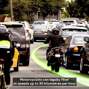 Have you noticed motorcycles moving through standstill traffic? Motorcyclists can lane filter in Victoria, when and where it is safe to do so. | Transport Victoria
