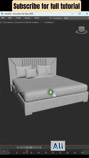 bed modeling in 3ds max #3dsmax #furnituredesign #beddesign #decor #clothingdesign