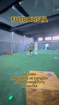 FUTBOLISTA MEJORA APOYARTE DE ESPALDA, CONTROL CON GIRO Y REMATE CON ESTE EJERCICIO PARA DELANTEROS