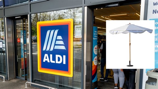 Aldi is selling a 'scalloped' beach umbrella for just $39.99