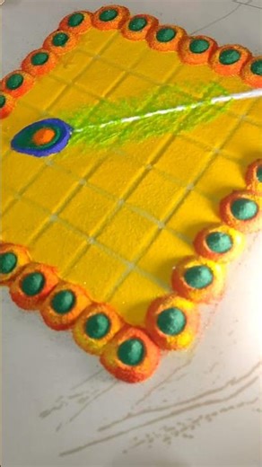 EASY GRID RANGOLI epi 4 of 10 #shorts #Rangoli #krishna #shortsfeed #shortsviral