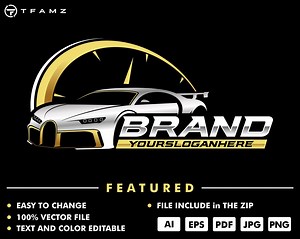 Sport Car Logo Template : Automotive Logo ( Digital Download ) Vector Files - Etsy Canada