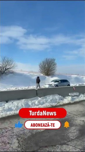 Accident la ieșire din Tureni spre Turda, cu 4 mașini implicate (11.01.2026)