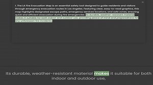 through emergency evacuation routes in Los Angeles. Featuring clear, easy-to-read graphics, this map