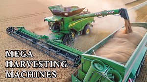 How Gigantic Combine Harvesters Tackle Vast Fields with Ease