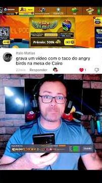 Grava um vídeo jogando com o taco Angry Birds na mesa de Cairo #8ballpool