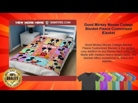 Good Mickey Mouse Collage Blanket Fleece Customized Blanket