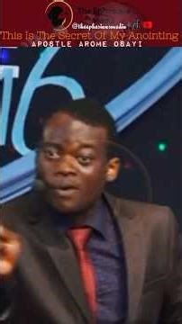 This is the secret of my anointing ‪@ApostleAromeOsayi‬