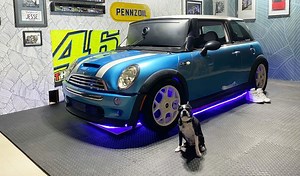 Une Mini Cooper S R53 transformée en simulateur