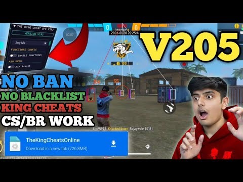 THE KING CHEATS v198 -v199 |NEW HACK2026 |THE KING X APK MODMENU |HGCHATS HACK |FF INJECTOR🫥