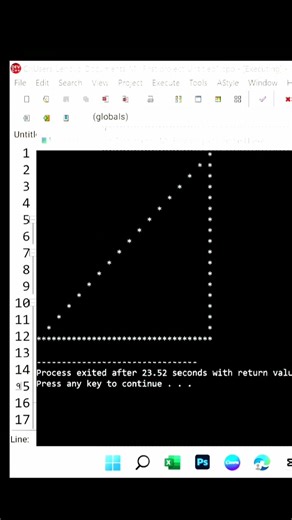 🔥 C++ Star Pyramid Animation | Easy & Professional Coding Trick ⭐