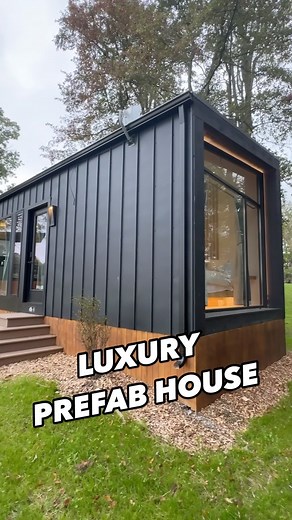Chance’s Home World on Instagram: "This prefab house is the “Luna” by Zook Cabins! This park model/tiny house is breathtaking! WATCH THE FULL TOUR ON THE CHANNEL FOR ALL THE INFO AND PRICING, link in bio! #prefabhouse #housetour #newhome #tinyhouse #tinyhome #prefabcabins #cabin #realestate #offgrid #house"