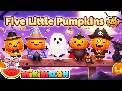 Five Little Pumpkins | Halloween Song for Kids | Nursery Rhymes | Mikimelon