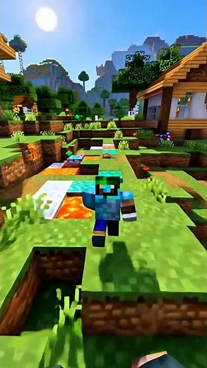Minecraft Running Grass Blocks instantly Transform into Random Blocks