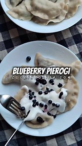 I know it's not the season, but I just had to share this. Bilberry Pierogi. Recipe below | Cook In Polish - Polish Food Recipes