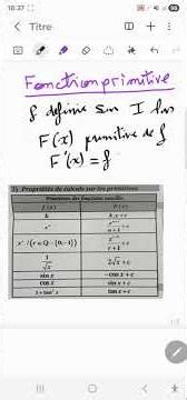 la primitives des fonction #2bac #maths #exam