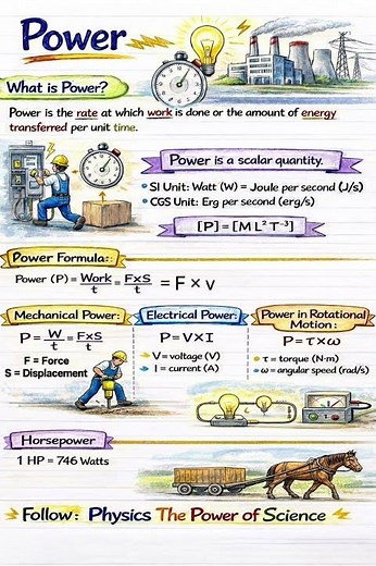⚡ Power in Physics Explained in 30 Seconds | P = F × v 💡 #shorts