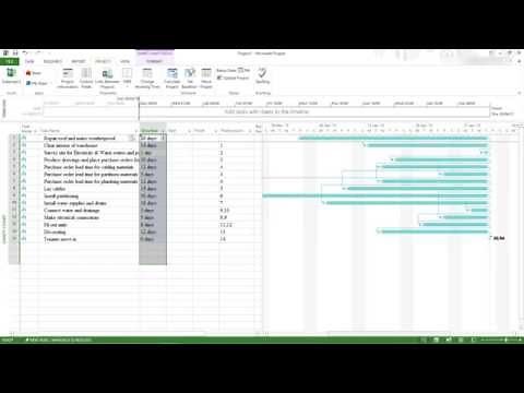 Working backwards from End/Finish Date to find project Start Date - Microsoft Project 2013 Tutorial
