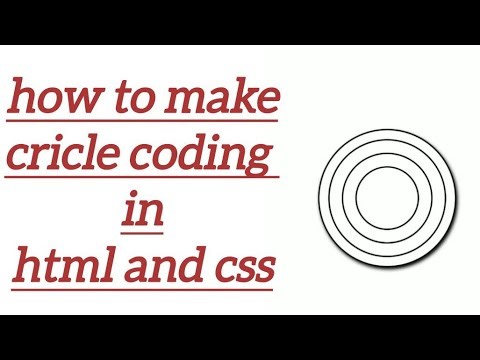 how to make cricle coding in html and css