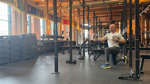 Half kneeling band resisted Scap retraction/protraction