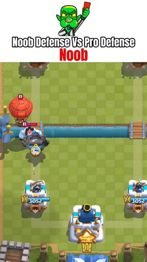 Noob vs Pro Balloon+Ice Golem Push Defense✅|#clashroyale #gaming