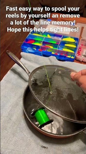 Fast easy way to spool Your reel an remove line memory by yourself #fishing #tutorial #shortsvideo