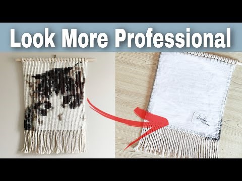 How to Add a Backing & Signature to your Macrame Tapestry