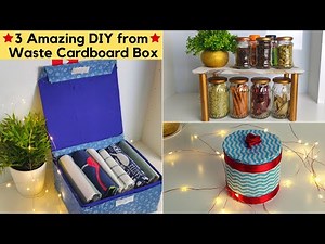 3 Amazing DIY Home Organizers From Waste Cardboard Box | DIY Kitchen Organizer Ideas | Urban Rasoi