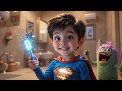 "Brushing Teeth Superhero Song 🦷 | 4K Kids Animation | 2-Minute Routine Made FUN!"