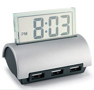 Alarm-clock with USB hub