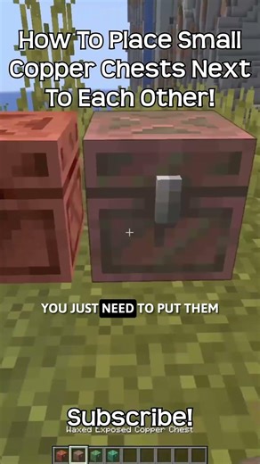 How To Place Small Copper Chests Next To Each Other In Minecraft?!