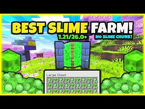 BEST SLIME FARM EVER!! (VERY FAST!) In Minecraft Bedrock 1.21/26.0+