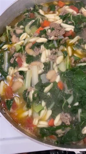 15K views · 444 reactions | ☔️ It’s the perfect rainy day for Swiss Chard & Sausage Soup With Cavatelli  RECIPE HERE➡️ https://www.cookingwithnonna.com/italian-cuisine/swiss-chard-sausage-soup-with-cavatelli.html | Cooking with Nonna | Facebook