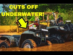 Honda recon 250 goes DEEP | PINE LANE ATV TRAILS