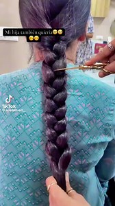 Video viral corte de cabello trenzado. #videoviral #cortedecabello #cabellolargo