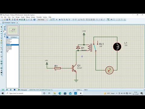 How to design Relay circuit on Proteus software