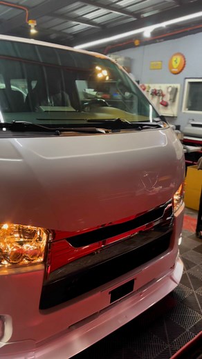 From stocks to stand out. Now showroom level head-turner! ◽️Washover & Rustproofing. ◽️Leather seats, ceiling, sidings, panel & vinyl flooring. ◽️Full accessories upgrade-GR Steering Wheel, Front Hood, Spoiler, JDM Foglights, SGL Headlights, Chrome Handles, Door visor, Side Skirt, Lowering blocks, Windshield & more. ◽️Complete mechanical works of pulldown transmission with replacement of brand new parts and change oil. From simple ride to full transformation.#AutoservePH #HiaceUpgrade | Autoserv