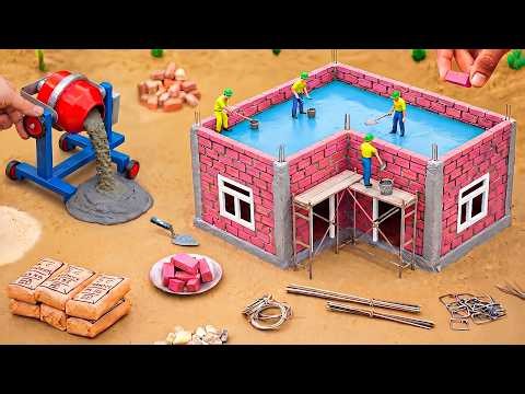 Burglar Burns House | DIY Mini Fireproof Cement Pink House Construction Science Project