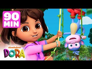 Dora and Boots Swing on Vines! & More Rainforest Adventures for 90 Minutes! #2 | Dora & Friends