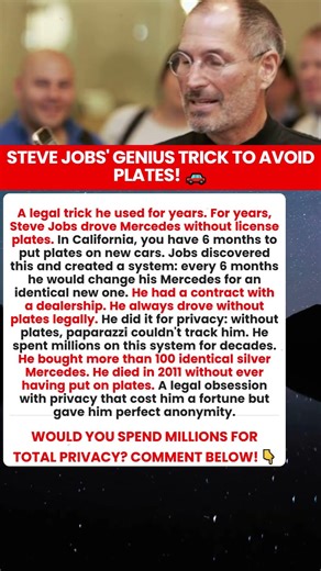 Steve Jobs Legal Car Plate Trick