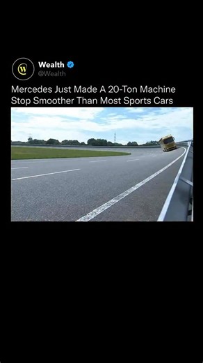 Wealth | Mercedes built a 20-ton truck that stops smoother than most sports cars. 🚛⚙️ Engineered with radar sensors, adaptive cruise control, and... | Instagram