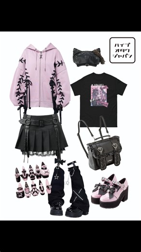 "HYPE OTAKU JAPAN T-shirt Outfit! 💕✨ Rocking the perfect mix of Jirai...