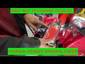 Easy Motor Oil Change & Spark Plug on a Honda HSS622 Snow Blower. (HS522 HS622 HSS622). How To.