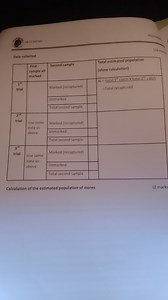 ### Table-based mark-recapture estimation questionUsing the d... | Filo