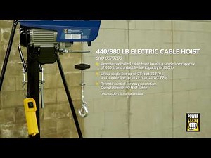 440/880 lb Electric Cable Hoist \\ Palan à câble électrique, 440/880 lb - 8873200
