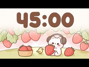 45 Minute Timer 🐱 Winter lofi timer for study