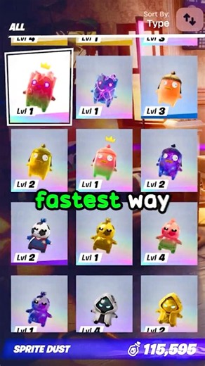 How to EASILY LEVEL UP THE NEW SPRITES in Fortnite